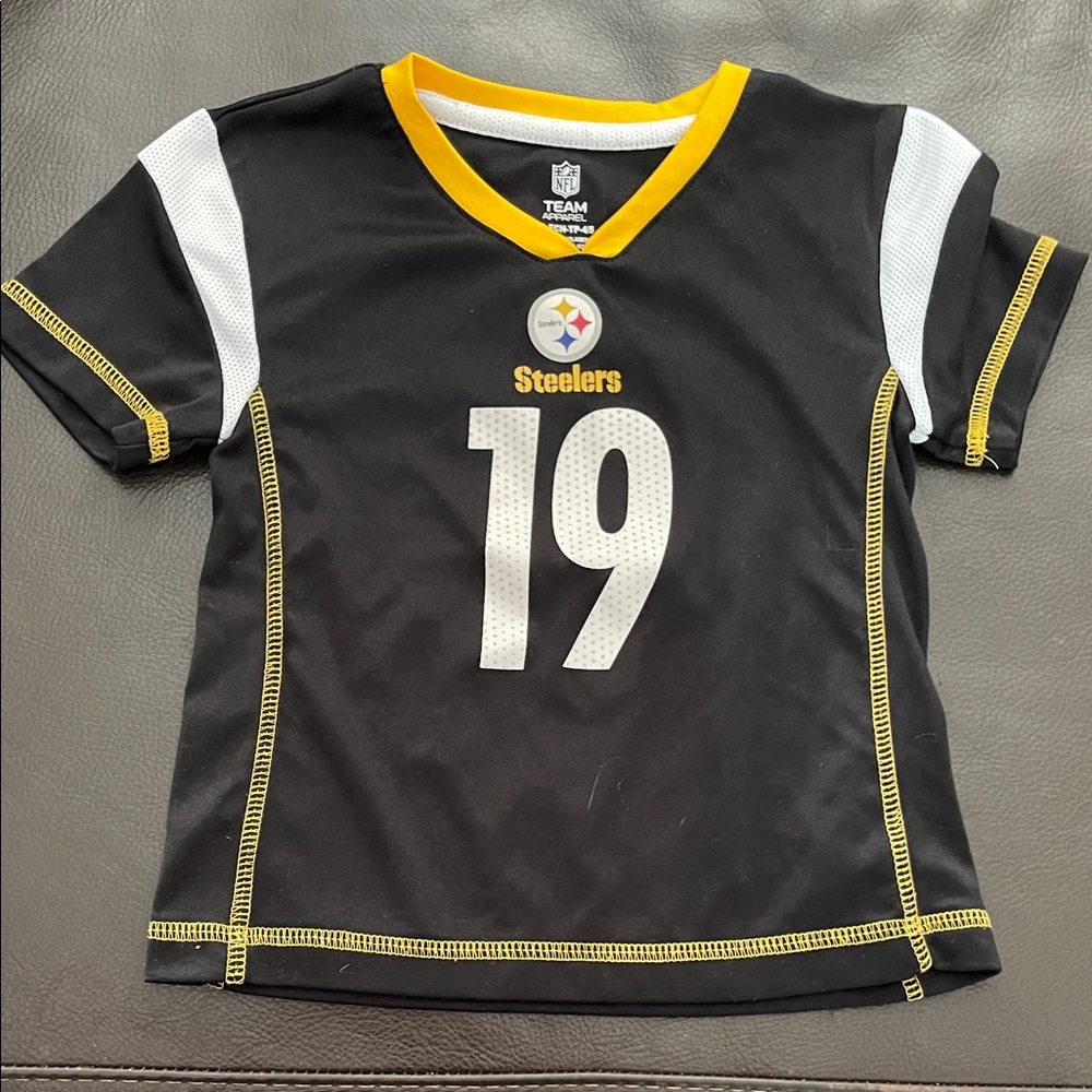 Team Apparel Kids Black and Gold Steelers Jersey Juju Smith-Schuster